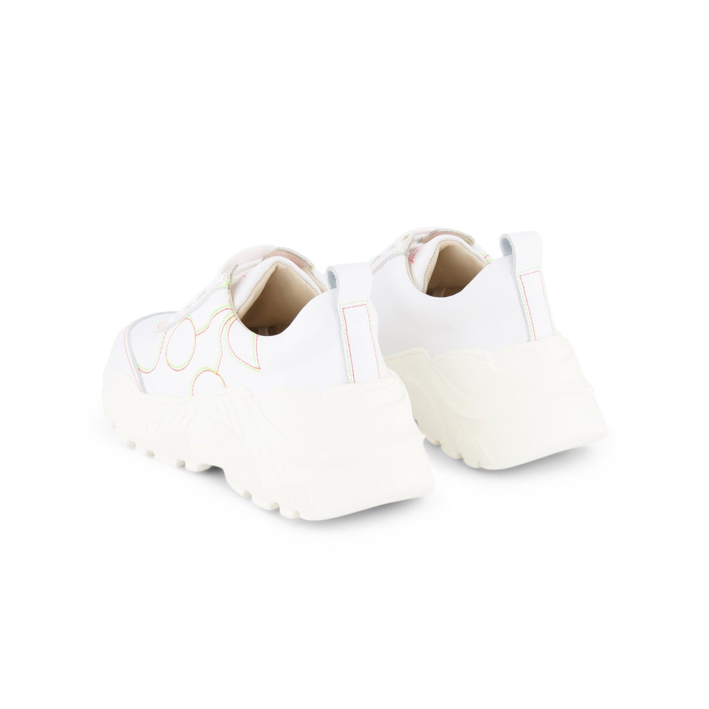 Girls White Logo Bovine Leather Shoes