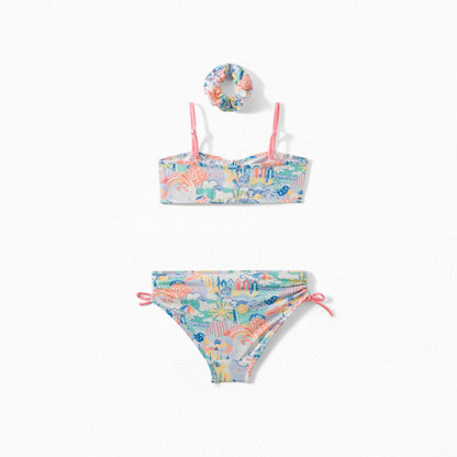 Girls Multicolor Swimsuit Set