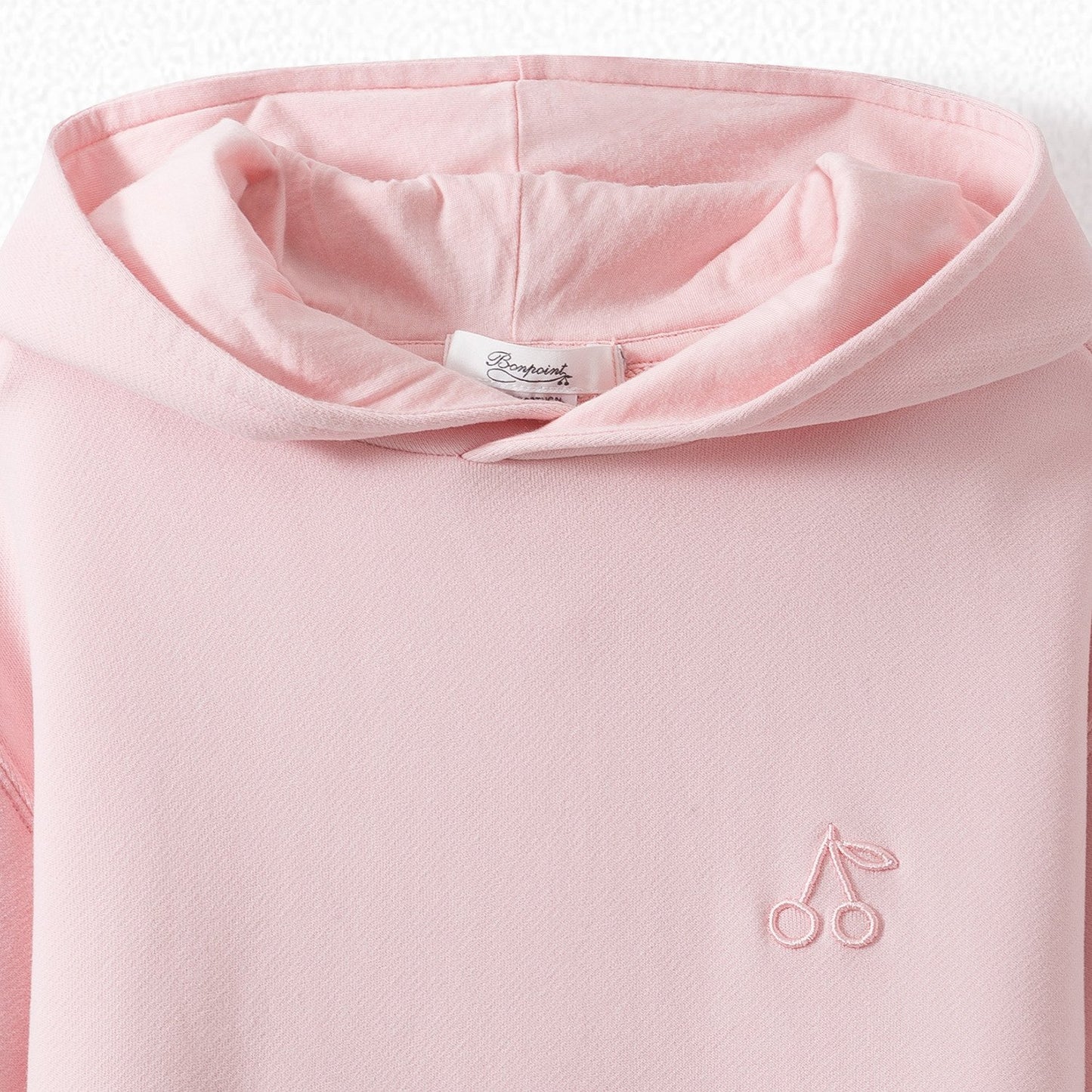 Girls Pink Hooded Cotton Sweatshirt