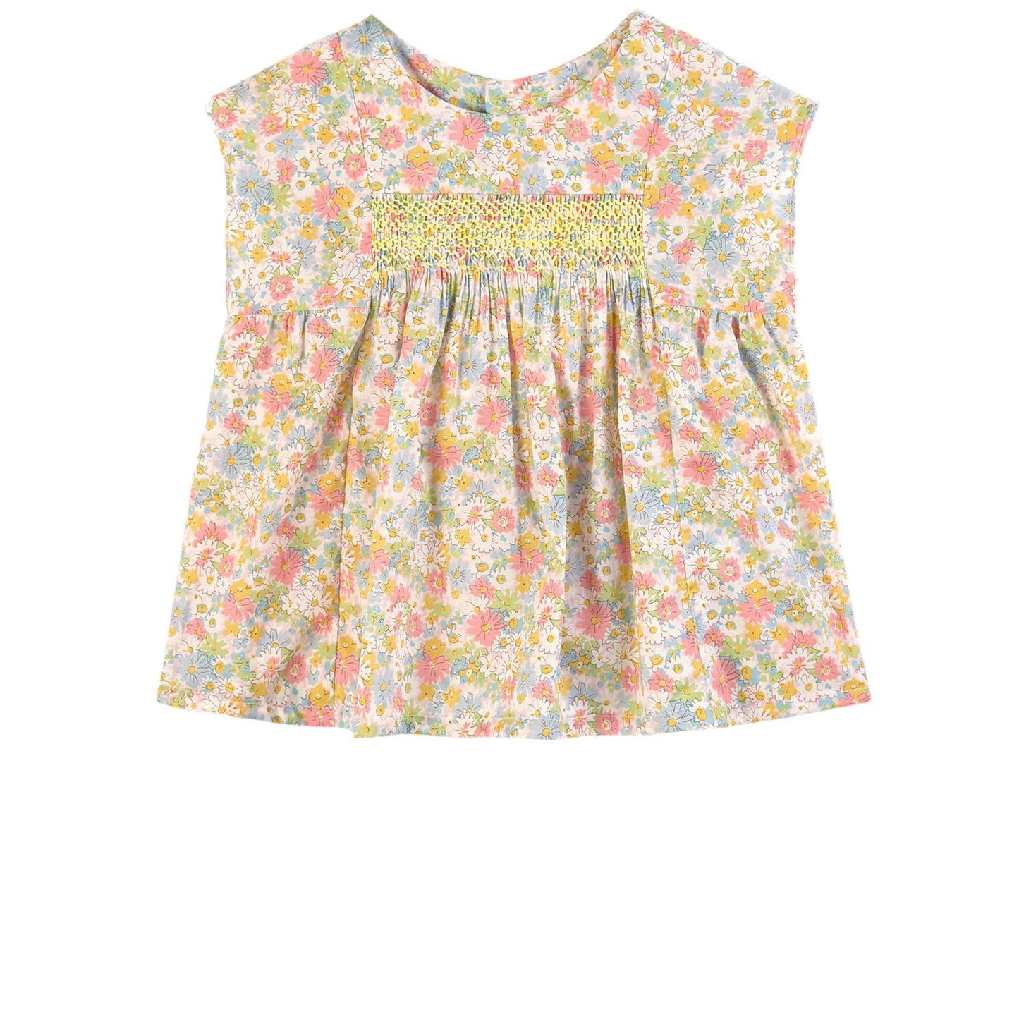 Baby Girls Pink Floral Cotton Top