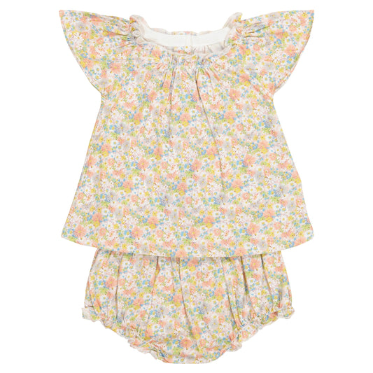 Baby Girls Pink Cotton Dress Set