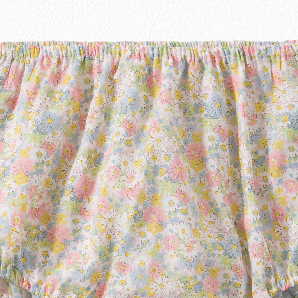 女婴多色碎花灯笼裤