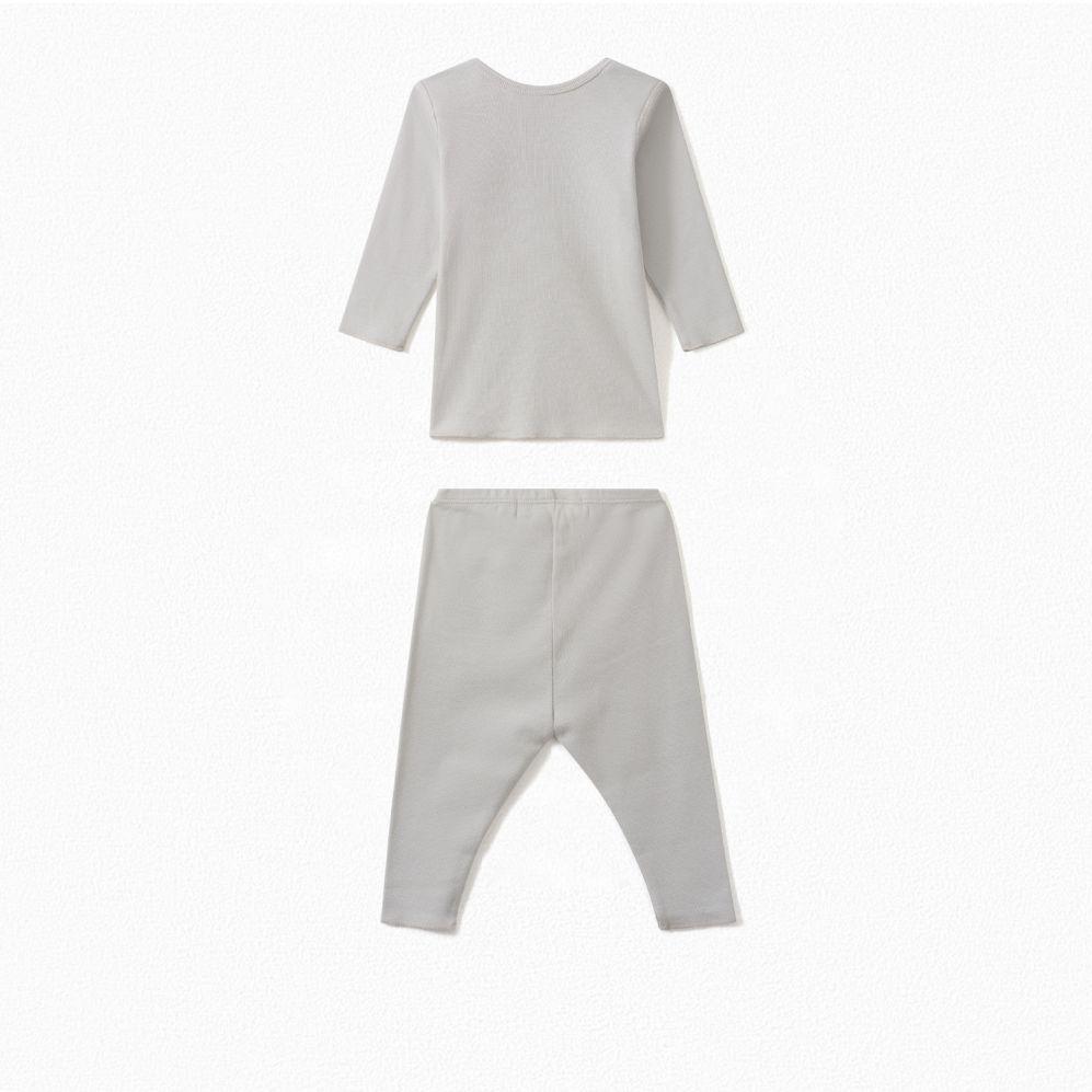 Baby Boys Grey Babysuit Set