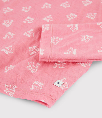 Girls Pink Cotton Nightwear Sets