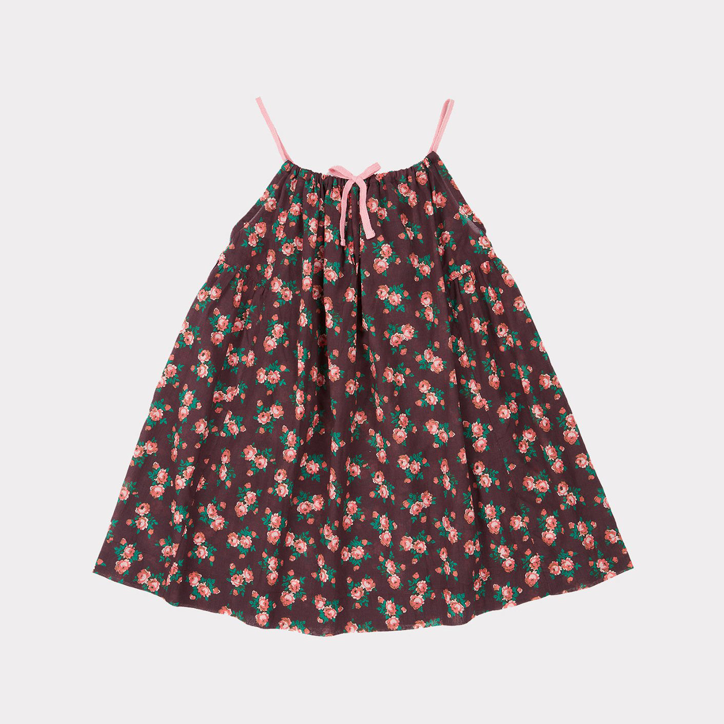 Girls Bright Floral Cotton Dress