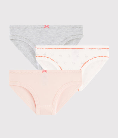 Girls Multicolor Cotton  Underwear Sets (3 Pieces)