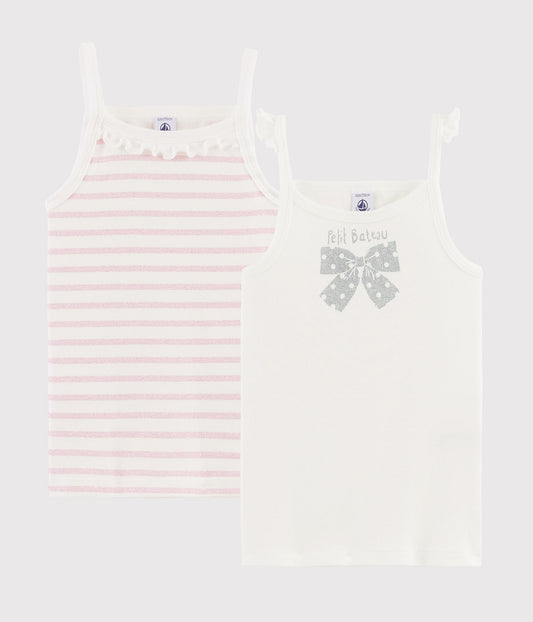 Girls Multicolor Cotton Vest Sets