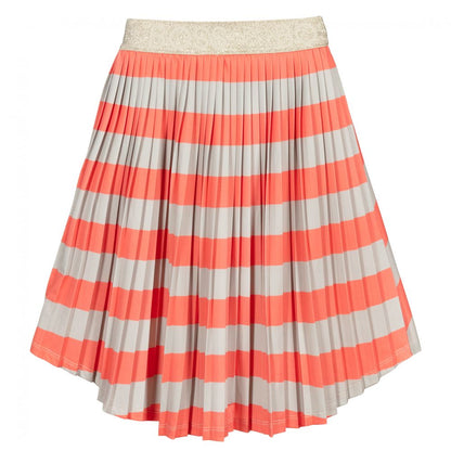 女童红色条纹短裙