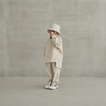 儿童白色棉衬衫