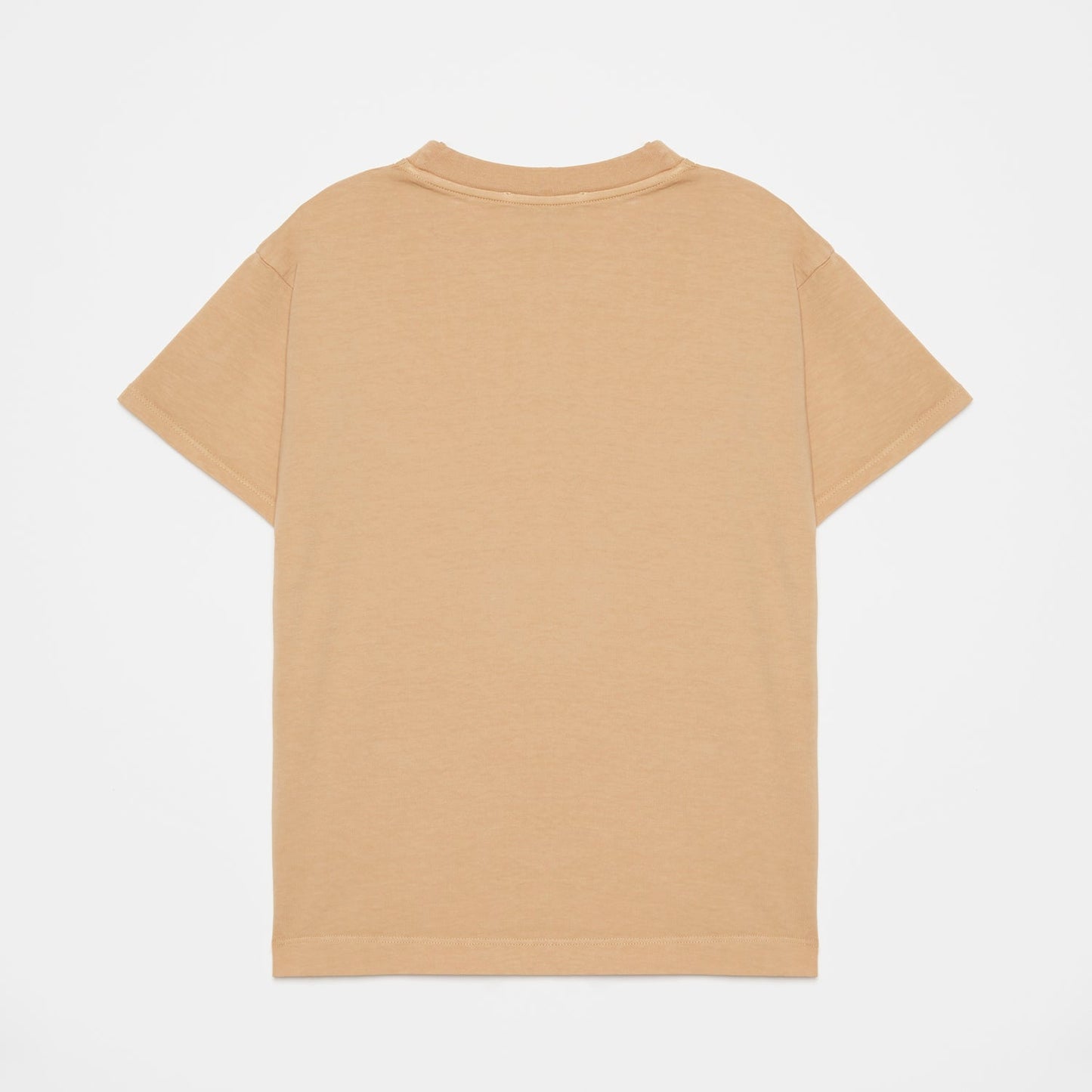 儿童沙色印花棉T恤