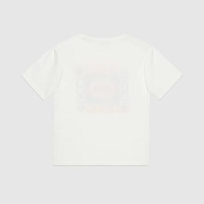 Boys & Girls White Logo Cotton T-Shirt