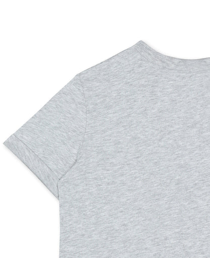 女童灰色印花棉T恤