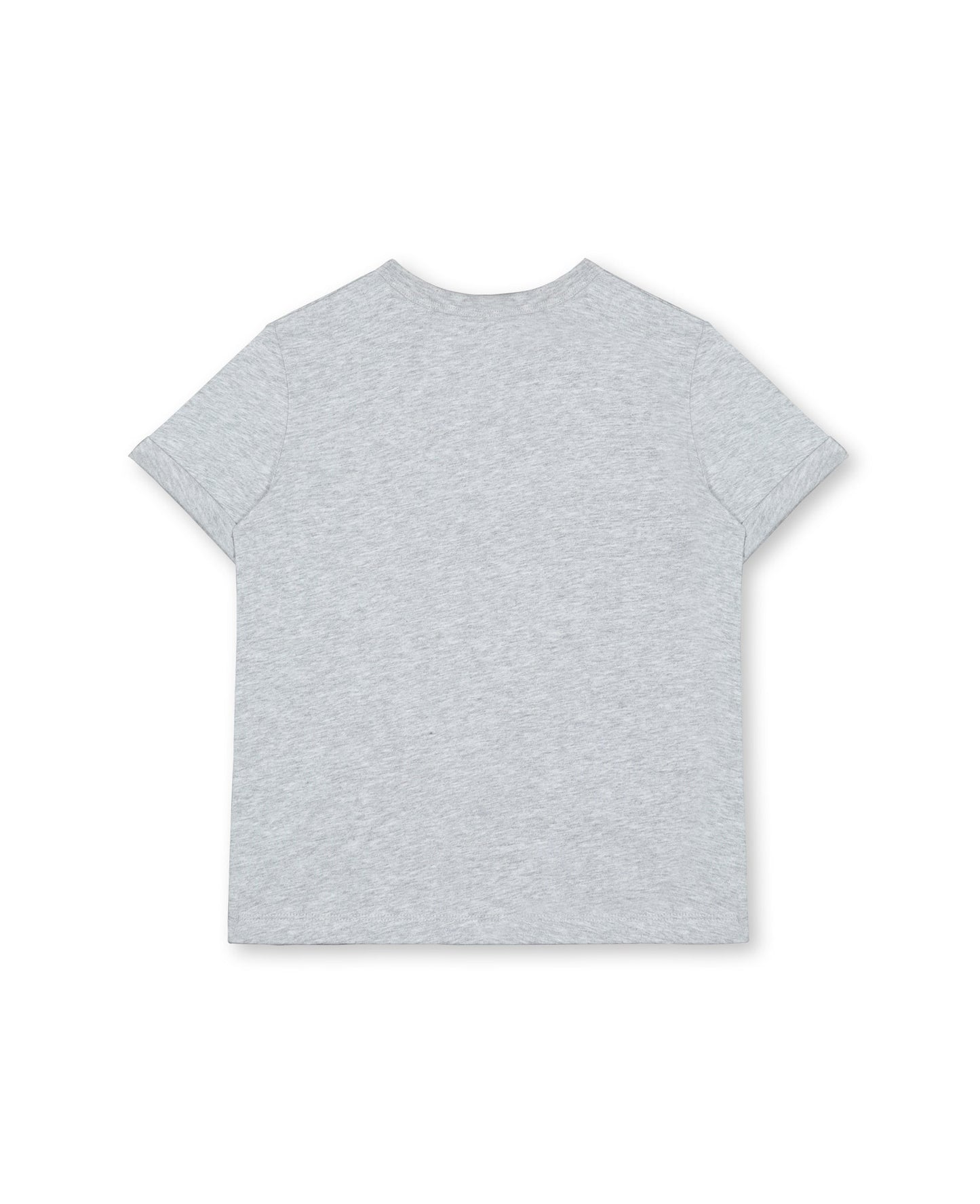 女童灰色印花棉T恤