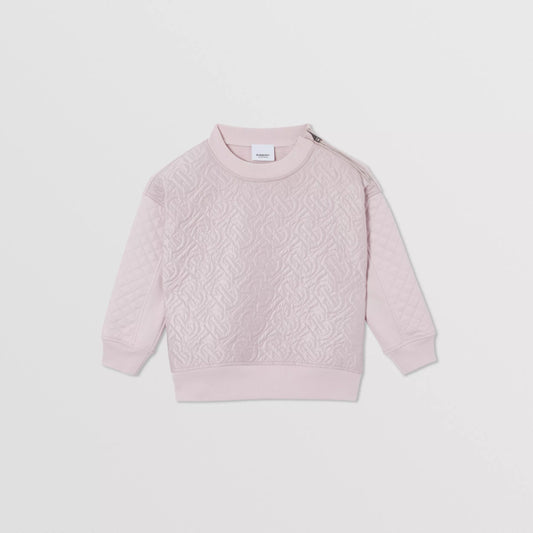 女童粉色Logo棉卫衣