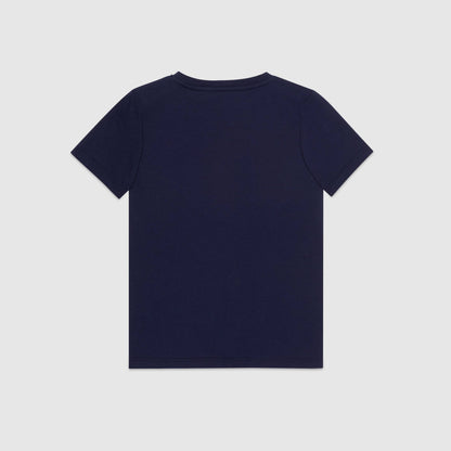 男童深藏青色Logo棉T恤