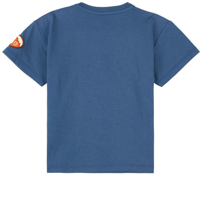 男婴蓝色印花棉T恤