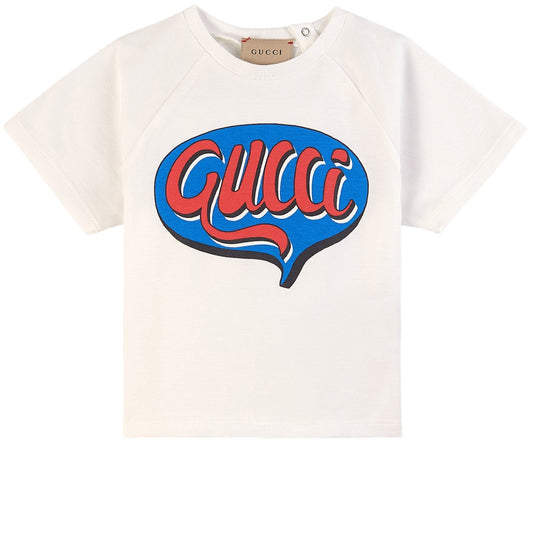 男婴白色Logo棉T恤