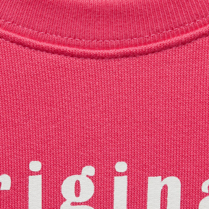 女童粉色Logo棉卫衣