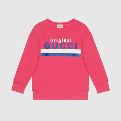 女童粉色Logo棉卫衣