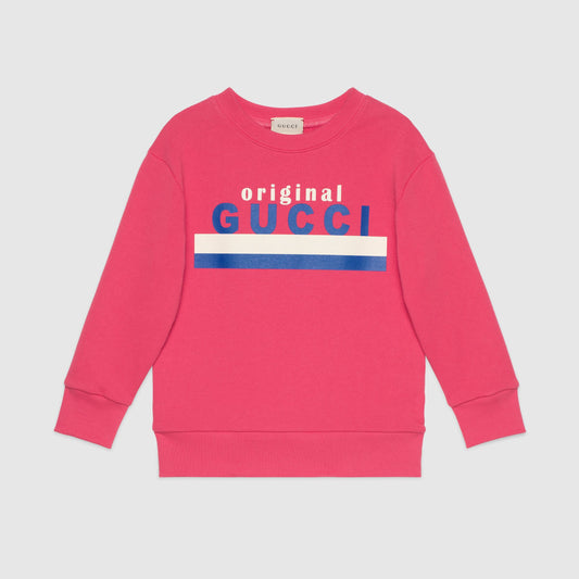 女童粉色Logo棉卫衣