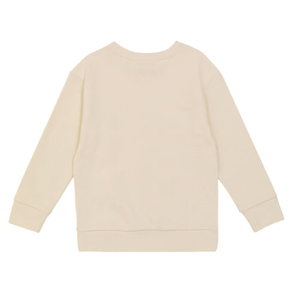 男童白色Logo棉卫衣