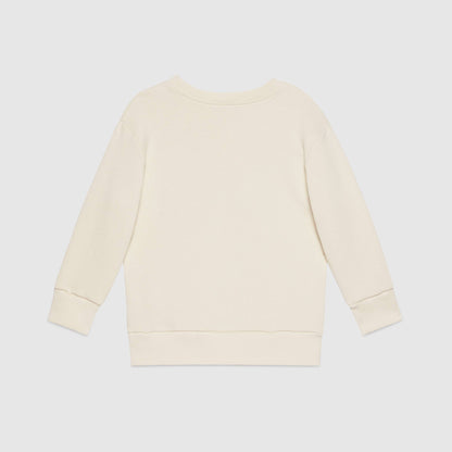 男童白色Logo棉卫衣