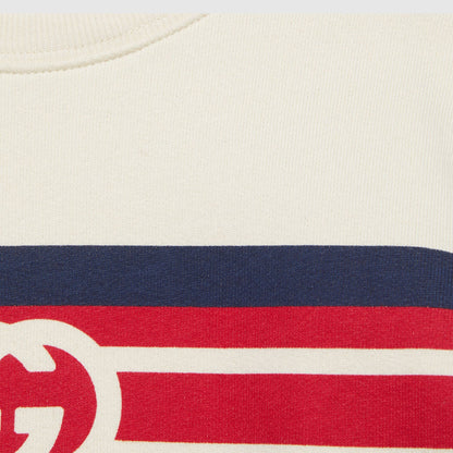 男童白色Logo棉卫衣