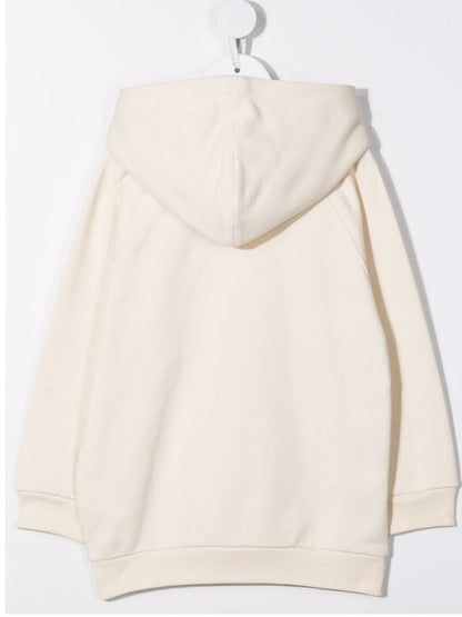 女童白色Logo棉卫衣