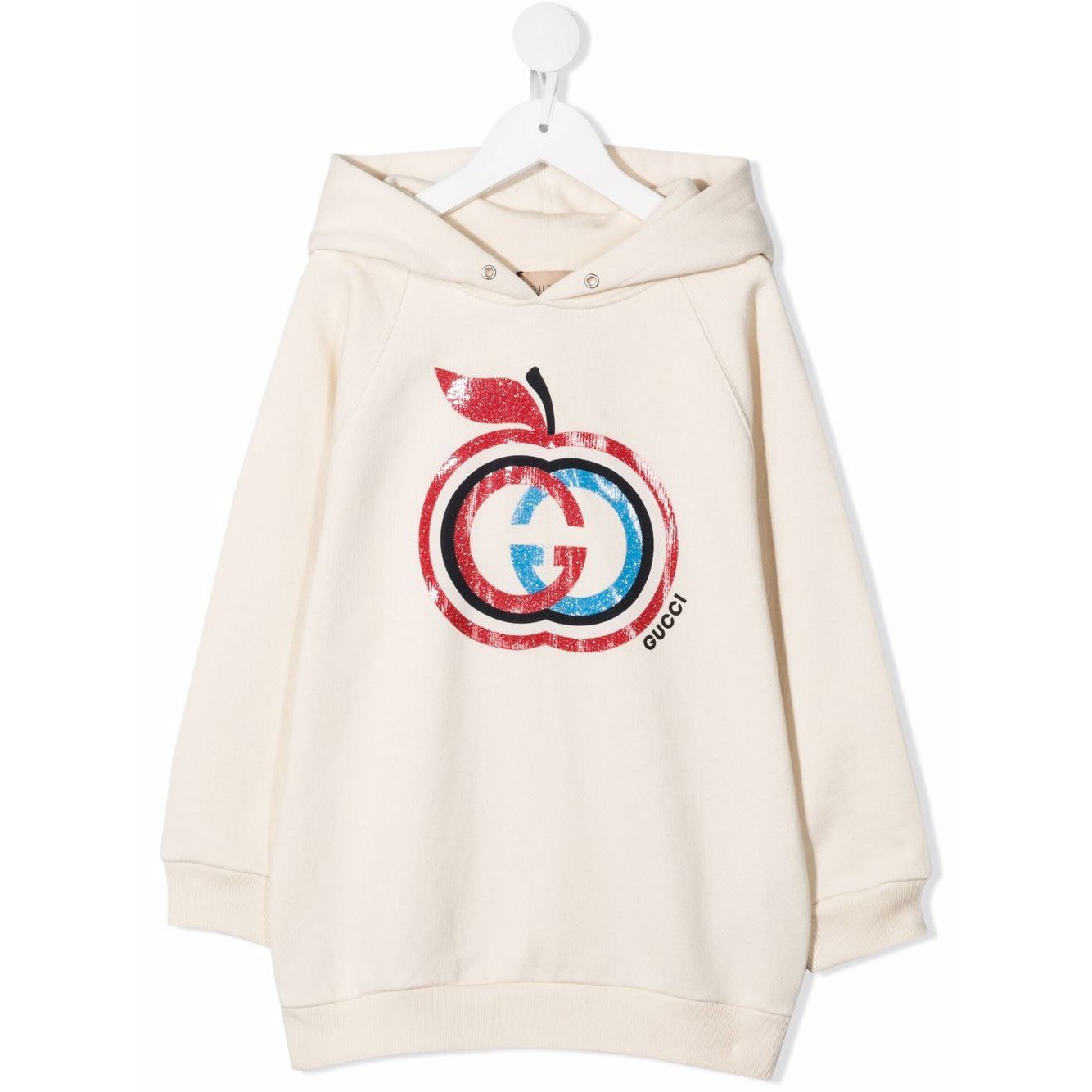 女童白色Logo棉卫衣