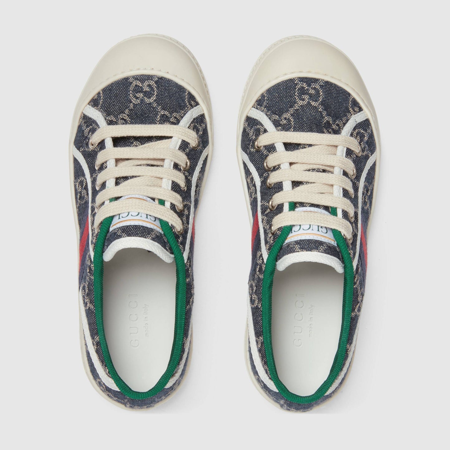 儿童蓝色GG帆布鞋