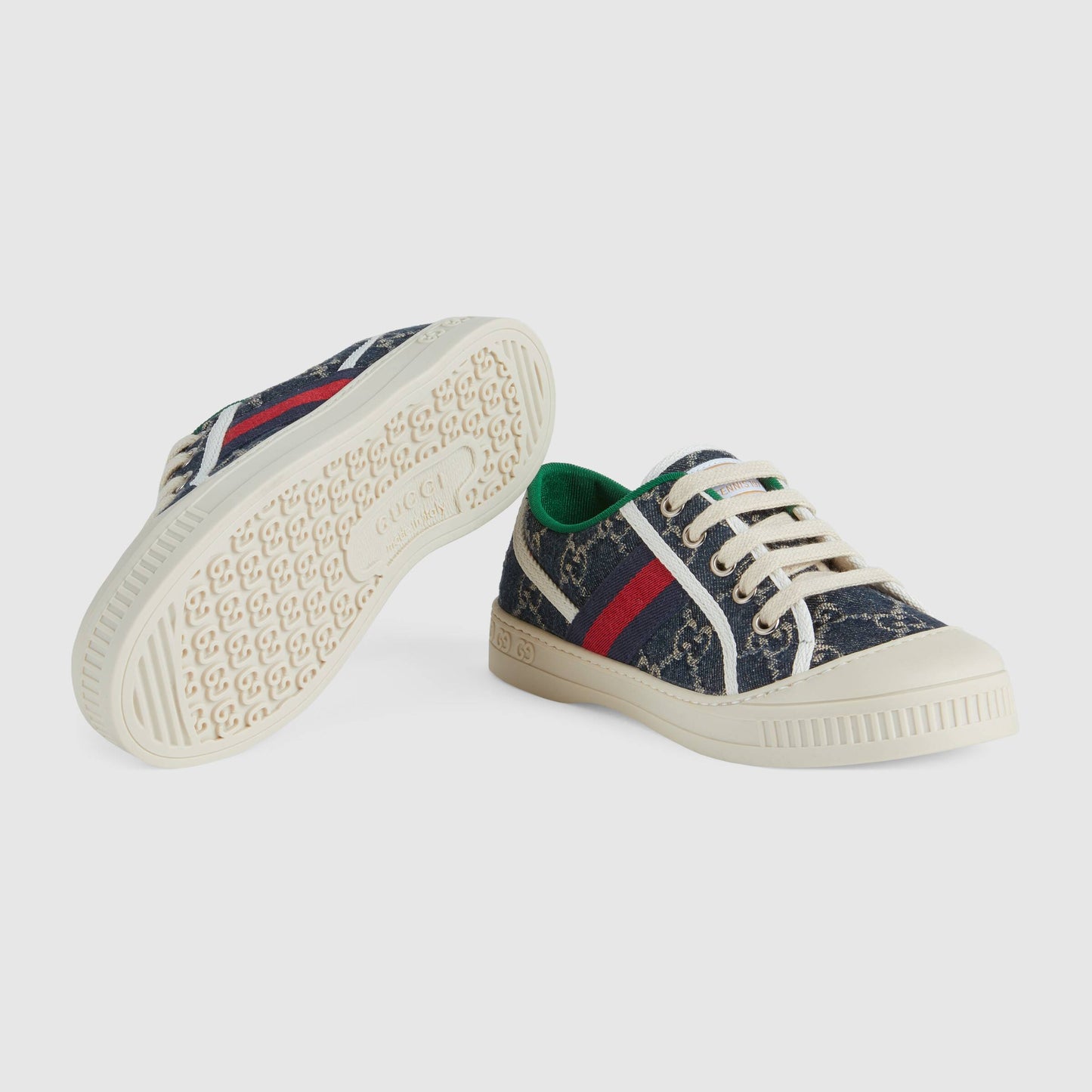 儿童蓝色GG帆布鞋