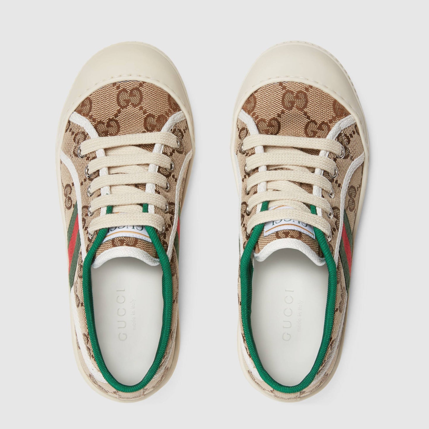 儿童米色GG帆布鞋