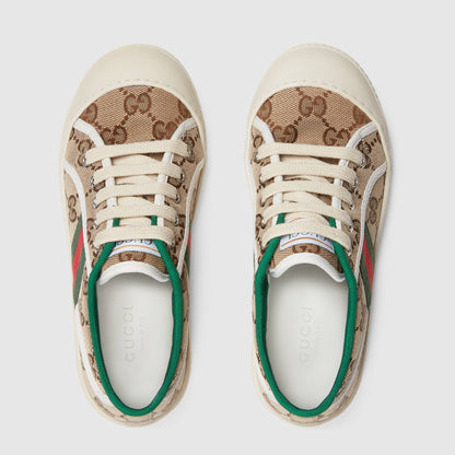 儿童米色GG帆布鞋