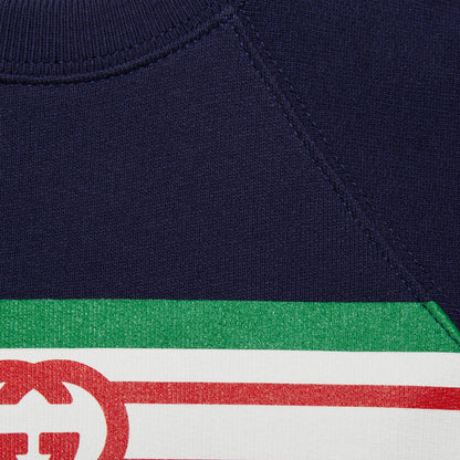 男婴藏青色Logo棉卫衣