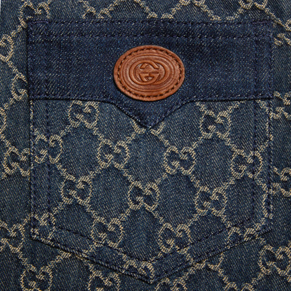 女童蓝色GG Logo短裙