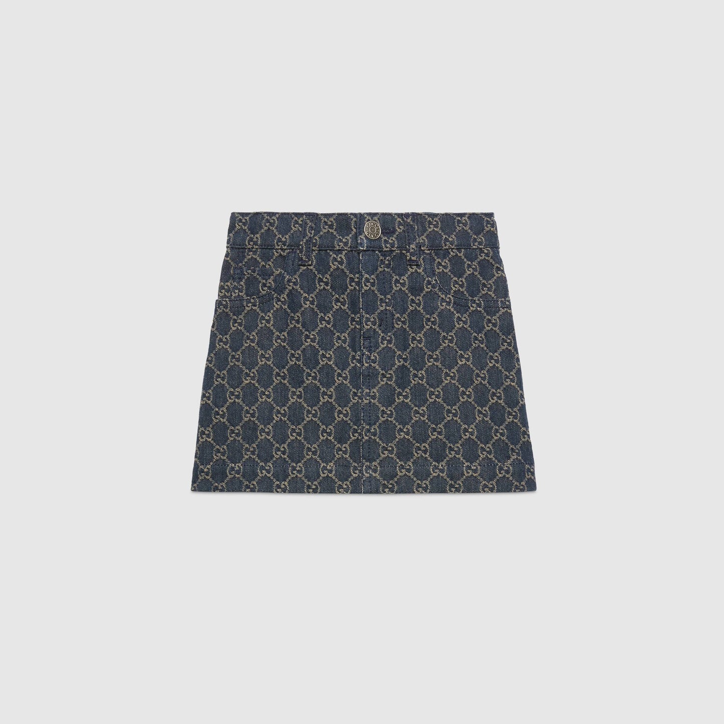 女童蓝色GG Logo短裙