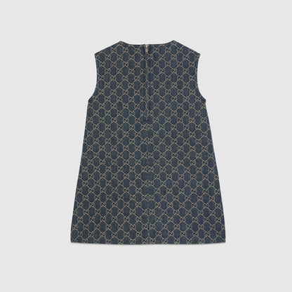 女童蓝色GG Logo牛仔连衣裙