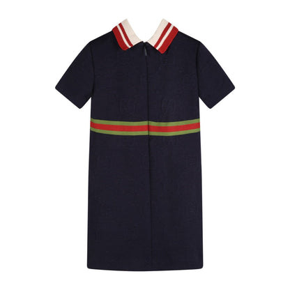 女婴藏青色连衣裙