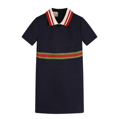 女婴藏青色连衣裙