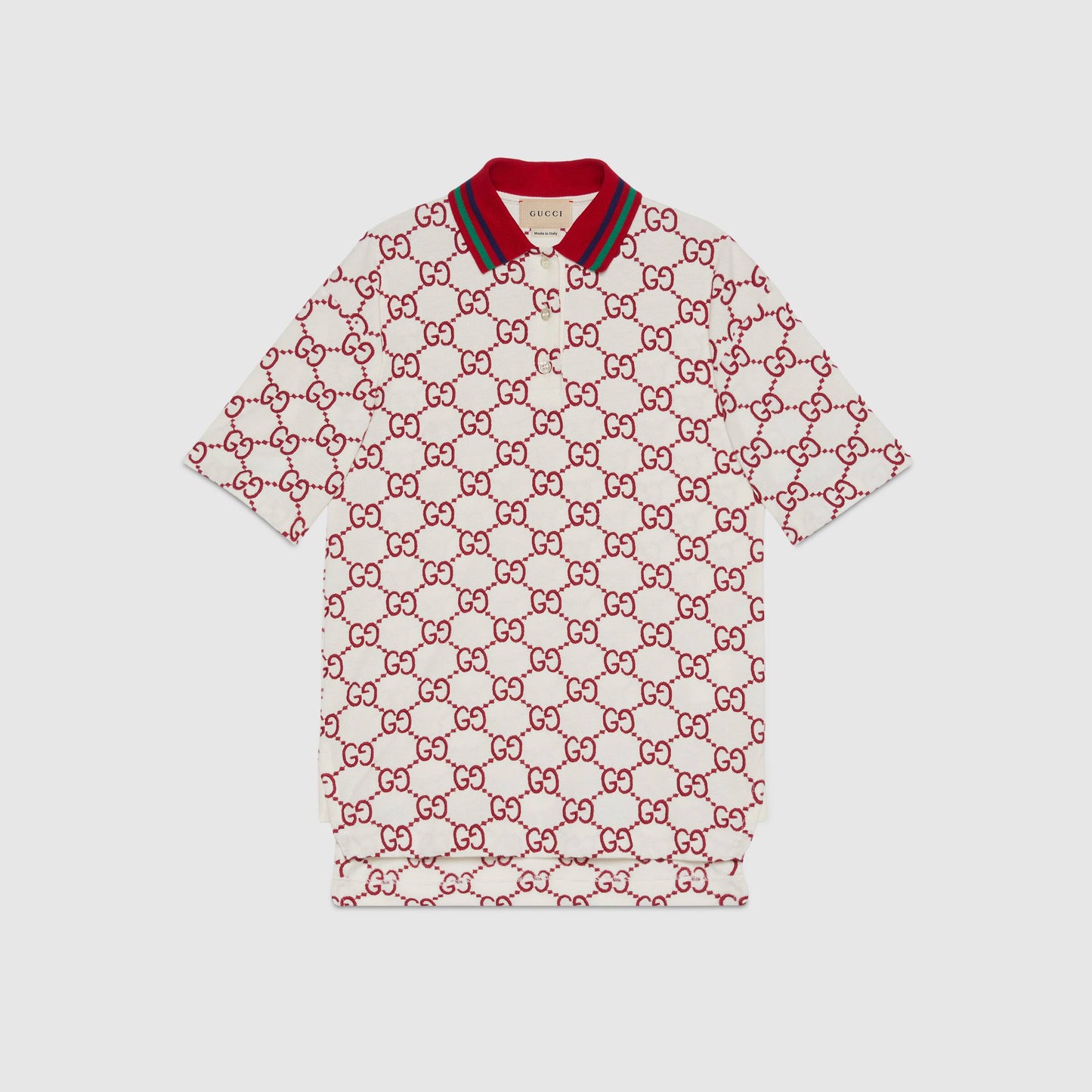 女童象牙白GG Logo棉连衣裙