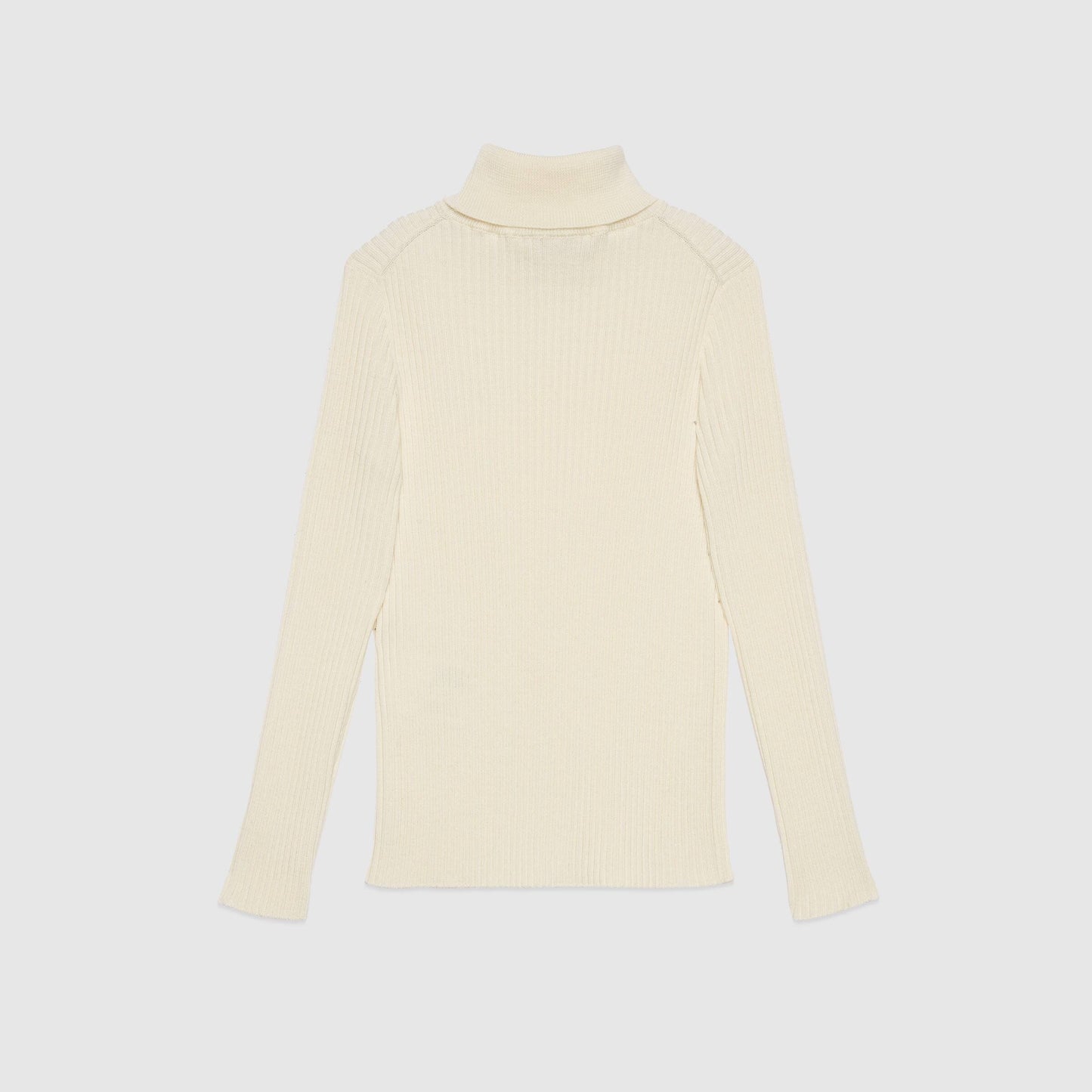 女童象牙白GG Logo羊毛毛衣