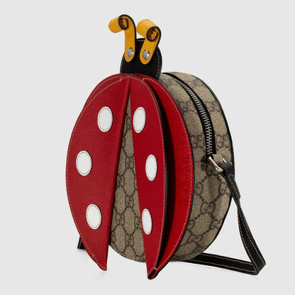 女童米色瓢虫单肩包