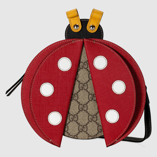 女童米色瓢虫单肩包