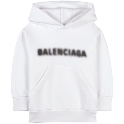 儿童白色Logo连帽卫衣