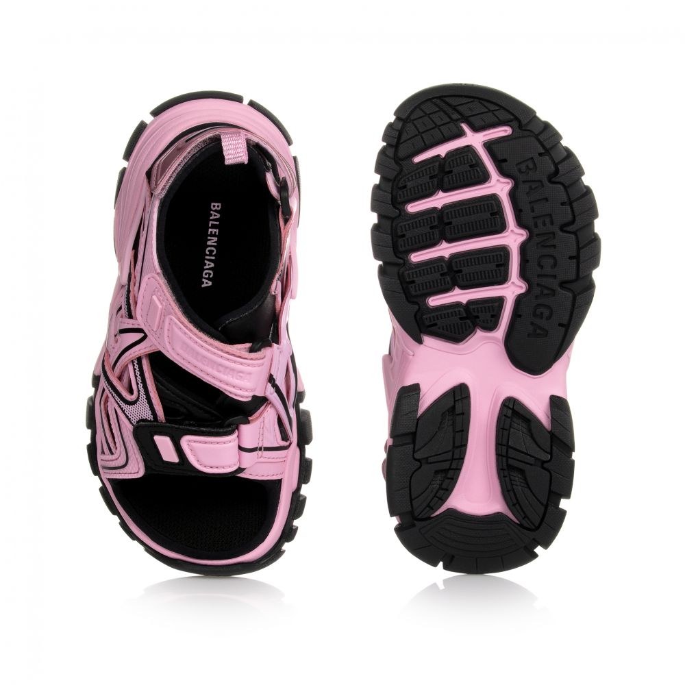 女童粉色&黑色凉鞋