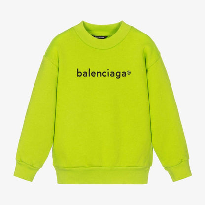 儿童绿色Logo棉卫衣