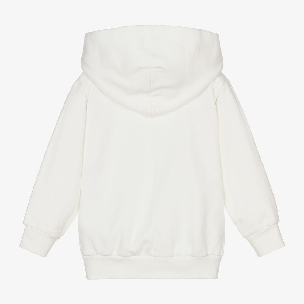 儿童白色Logo连帽卫衣