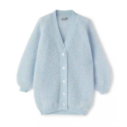 女童浅蓝色马海毛开衫
