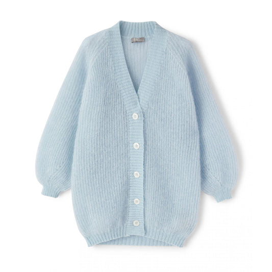 女童浅蓝色马海毛开衫