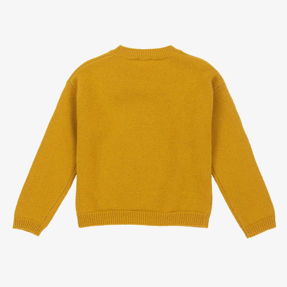 女童深黄色羊毛毛衣